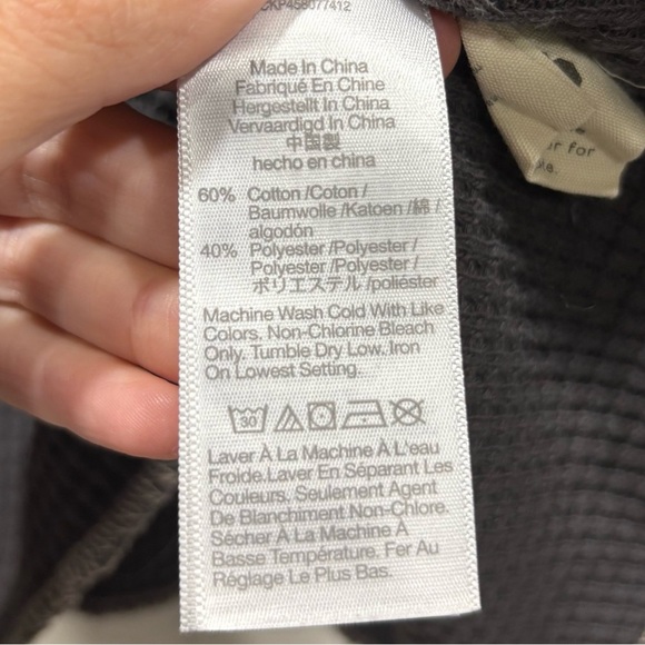 Madewell Waffle Split-Neck Crop Tee - Picture 4 of 5